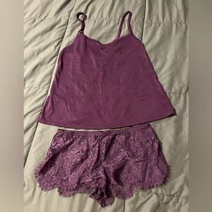 Adore Me Women's Purple Lace Sleepwear Set